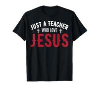 Solo un Maestro Que ama a Jesús Divertido Maestro Amante de la fe Camiseta