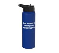 Solo un minuto, necesito ponerme mis pantalones de lucha Ren Faire Stainless Steel Insulated Water Bottle
