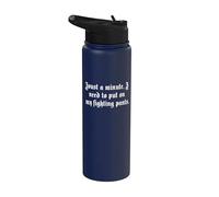 Solo un minuto, necesito ponerme mis pantalones de lucha Ren Faire Stainless Steel Insulated Water Bottle