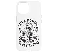 Solo un Momento mi Cerebro está reiniciando Esqueleto Carcasa para iPhone 15