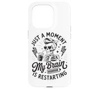 Solo un Momento mi Cerebro está reiniciando Esqueleto Carcasa para iPhone 15 Pro