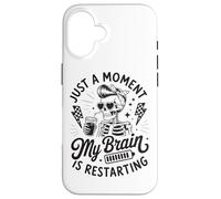 Solo un Momento mi Cerebro está reiniciando Esqueleto Carcasa para iPhone 16