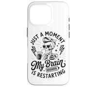 Solo un Momento mi Cerebro está reiniciando Esqueleto Carcasa para iPhone 16 Pro