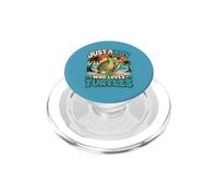 Solo un niño al Que le encantan Las Tortugas, los Animales Retro de los Reptiles del océano PopSockets PopGrip para MagSafe