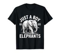 Solo un niño al que le encantan los elefantes Safari Retro Zoo Camiseta