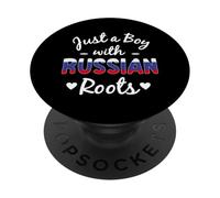 Solo un niño con raíces rusas Orgulloso niño de Rusia PopSockets PopGrip Adhesivo
