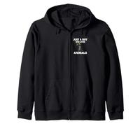 Solo un niño que ama a los animales monky Boys Sudadera con Capucha