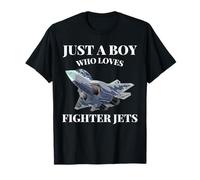 Solo un niño que ama a los aviones de combate Aviación Aviación Aviación Camiseta