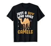 Solo un niño Que ama a los Camellos Hombres Dromedario de Animales del Desierto Camiseta