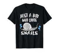 Solo un niño que ama a los caracoles animales Camiseta
