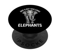 Solo un niño Que ama a los Elefantes PopSockets PopGrip Adhesivo