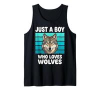 Solo un niño Que ama a los Lobos Amante Divertido de los Camiseta sin Mangas