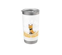 Solo un niño que ama a los lobos crines Vaso térmico de acero inoxidable de doble pared
