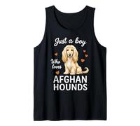 Solo un niño Que ama a los sabuesos afganos Camiseta sin Mangas