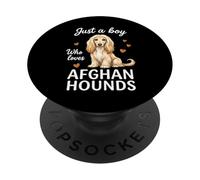 Solo un niño Que ama a los sabuesos afganos PopSockets PopGrip Adhesivo