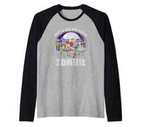 Solo un niño Que ama a los Zombis - Divertido niño niña de Halloween Camiseta Manga Raglan