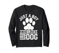 Solo un niño Que ama a su Perro Manga Larga