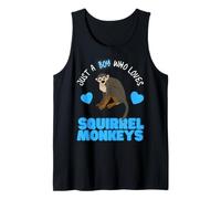 Solo un niño Que ama Ardilla Monos Chicos Ardilla Mono Camiseta sin Mangas