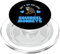 Solo un niño Que ama Ardilla Monos Chicos Ardilla Mono PopSockets PopGrip para MagSafe
