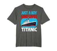Sólo un niño que ama el barco Titanic Voyage Niños Niños Camiseta