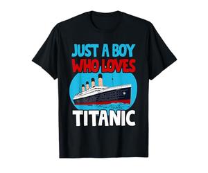 Sólo un niño que ama el barco Titanic Voyage Niños Niños Camiseta