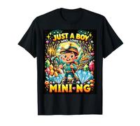 Solo un niño Que ama la minería Exploradores del Tesoro de Dibujos Animados Camiseta