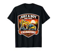 Solo un niño Que ama Las excavadoras Operador de Equipos Pesados Hijo Camiseta