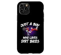 Solo un niño Que ama Las Motos de Cross Motocross Dirt Biking Carcasa para iPhone 11 Pro
