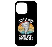 Solo un niño Que ama los tornados Niños Niños Tormenta de Huracanes Carcasa para iPhone 14 Pro MAX