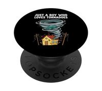 Solo un niño Que ama los tornados Tormenta meteorológica Tornado Chaser PopSockets PopGrip Adhesivo