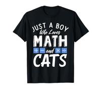 Solo un niño que ama matemáticas y gatos Álgebra Matemáticas divertidas Camiseta