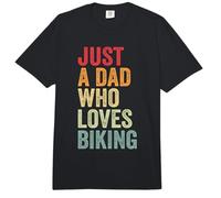 Solo un Padre al Que le Encanta Andar en Bicicleta, un Padre Aficionado al Ciclismo Comfort Colors Adult Heavyweight T-Shirt