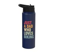 Solo un padre al que le encanta andar en bicicleta, un padre aficionado al ciclismo Stainless Steel Insulated Water Bottle