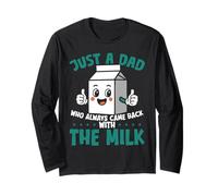 Solo un padre que siempre volvía con The Milk Funny Dad Manga Larga