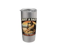 Solo un papá que dijo que no tenía hambre pizza Vaso térmico de acero inoxidable de doble pared