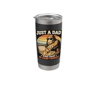 Solo un papá que dijo que no tenía hambre pizza Vaso térmico de acero inoxidable de doble pared
