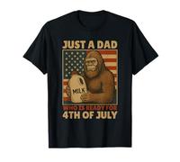 Solo un papá que está listo para el 4 de julio, divertida bandera estadounidense de Bigfoot Camiseta