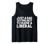 Solo un papá tratando de no criar a un liberal - Funny Republican Camiseta sin Mangas