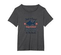 Solo un Piscis Siendo Emocional en el zodíaco de la Playa Camiseta, Mujer Tallas Grandes, Jaspeado Oscuro, 5XL Grande
