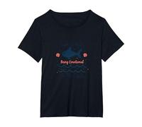 Solo un Piscis Siendo Emocional en el zodíaco de la Playa Camiseta, Mujer Tallas Grandes, Negro, 3XL Grande