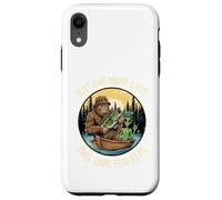 Solo un Reparto más Divertido de Bigfoot Alien Fishing Carcasa para iPhone XR