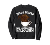 Solo un segador al Que le Encanta el café, Divertido Halloween Sudadera