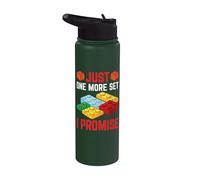 Solo un set más, prometo Block Building Brick Builder Stainless Steel Insulated Water Bottle