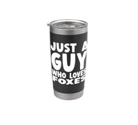 Solo un tipo que ama a los zorros Vaso térmico de acero inoxidable de doble pared