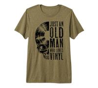 Solo un Viejo Que ama los Discos de Vinilo Gothic Skull LP Camiseta Premium