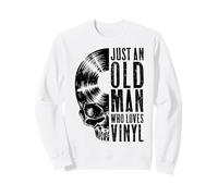 Solo un Viejo Que ama los Discos de Vinilo Gothic Skull LP Sudadera