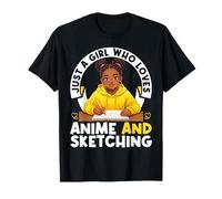 Solo una Chica a la Que le Encanta el Anime y Dibujar Manga para Amantes del Anime Camiseta