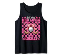 Solo una chica a la que le encanta el hockey Coquette Bow Camiseta sin Mangas