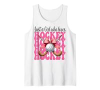 Solo una chica a la que le encanta el hockey Coquette Bow Camiseta sin Mangas