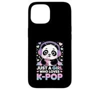 Solo una Chica a la Que le Encanta el K-Pop Kawaii Panda Drink Boba Music Carcasa para iPhone 15